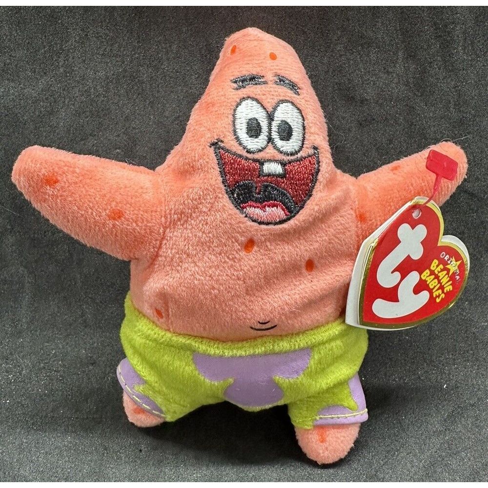 TY 2006 Patrick Star from SpongeBob Plush Clip Keychain NWT